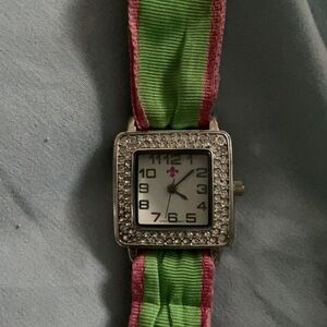 AKA rhinestone diamond watch 8in fleur de lis